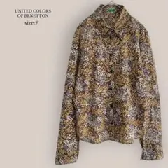 UNITED COLORS OF BENETTON 花柄シャツ　長長袖　総柄のサムネイル