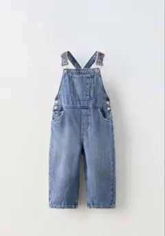 Zaraデニムオーバーオール 花柄刺繍 ❣️セール❣️