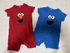 エルモ＆クッキーモンスター ロンパースセット