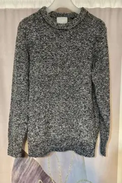 ユナイテッドアローズ ベビーアルパカ リング ヤーン クルーネック ニット