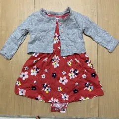 Carter's 花柄 ワンピース カーディガン セット 12M