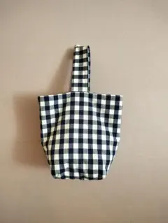 calimero様専用　チェック　ワンハンドル　トートバッグと水筒ケース