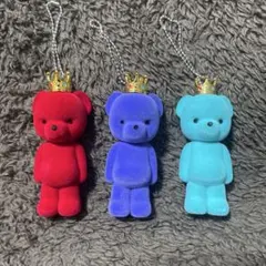 新品 King & Princeキンプリフロッキーベアオーナメント 赤 紫 青