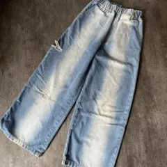 キッズ 140 ダメージ加工 デニムパンツ ロングパンツのサムネイル