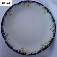HOYA 花柄の陶磁器大皿