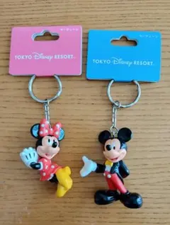 東京ディズニーリゾート　ミッキー　ミニー　キーホルダー　キーチェーン　2個セット