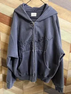 BLESS U ダークブルー ジップアップパーカー 即購入◯】BLESS U ジップパーカー ブルー ネイビー ブレスユー