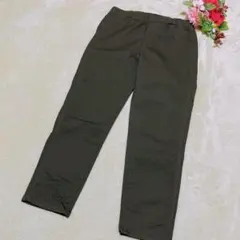 【UNIQLOユニクロ】イージークロップド レギンス バックポケットカーキ Ｓ
