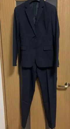 ネイビー ストライプ ビジネススーツ 上下セット