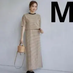 人気商品❣️ しまむら　mysa セットアップ　スカート　ボーダー　ワンピース