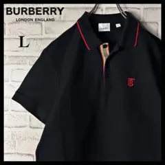 [現行品]バーバリー☆TB刺繍ロゴポロシャツ ノバチェック Lサイズ 好配色