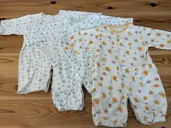 60-70 ベビーロンパース 3点まとめ売り ツーウェイドレスオール 保育園着