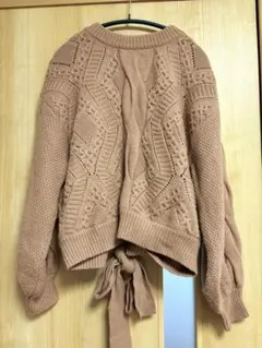 SNIDEL ケーブルニットプルオーバー　モカ