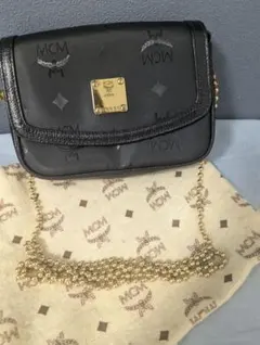 MCM ヴィンテージ ミニチェーンショルダーバッグ ブラック 袋付のサムネイル
