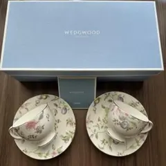 新品！ウェッジウッド スイートプラム 3点セット　ペア 楽天市場】ウェッジウッド スウィートプラム ティーカップ＆ソーサー