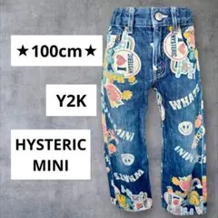 100cm★Y2K HYSTERIC MINI 総柄デニムパンツ