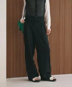 【タグ付き】【新品未使用】ポリエステルブレンド ツイルバックゴムパンツ