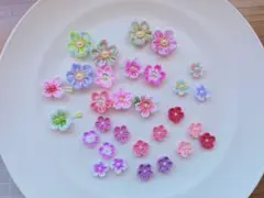 ちりめん細工 花パーツ ごちゃ混ぜセット
