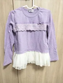 紫色 長袖カットソー 120サイズ