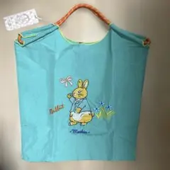 D.KELLY ディーケリー 刺繍 エコバッグ　新品未使用 うさぎ　グリーン