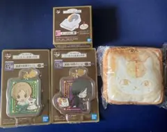夏目友人帳　読書の時間チャームとアクリルクリップとパン型マスコットぬいぐるみ