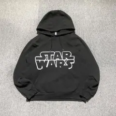adidas StarWars コラボ ビッグ プリント パーカー ブラック L