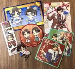 進撃の巨人 エスクリ 他 コラボ特典 エレン リヴァイ 7点