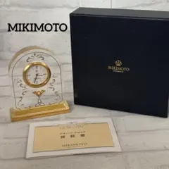 【美品/箱付】MIKIMOTO ミキモト パール 真珠 置時計 デスククロック