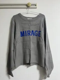 Samansa Mos2 blue ロゴニット