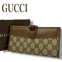 美品】GUCCI オールドグッチ 二つ折り財布 シェリーライン GG