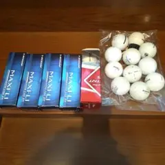 新品ゴルフボール3個×5箱DUNLOP、Wilson15個＋おまけ8個合計23個