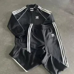 adidas ブラック ジャージ 100〜110cm