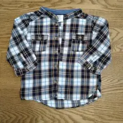 H&M チェック柄 長袖シャツ 4-6ヶ月