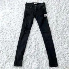 ジェイダ スキニーパンツ SIDE RIPPEDカラースキニーパンツ レディース