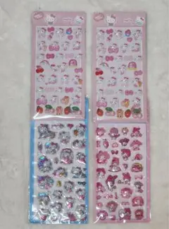 ハローキティ・マイメロディ 3Dシール 4枚セット