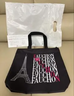 フォションのファスナー付きトートバッグ・サブバッグ（エッフェル塔柄）高島屋