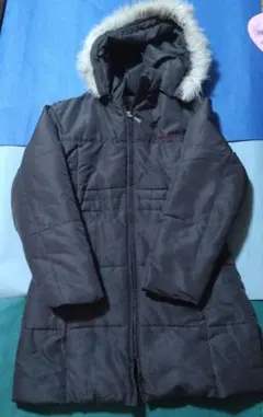 HEAD 黒 中綿コート ファー付きフード