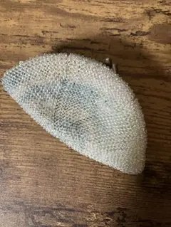 【昭和レトロ/当時物】 ハンドメイド？ 総ビーズがま口　小銭入れ　コインケース