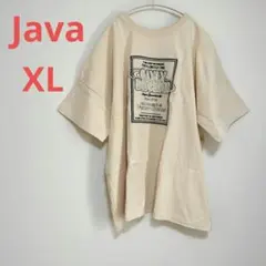 Java ジャバ 綿100％前後2wayステッチ刺繍半袖Tシャツのサムネイル