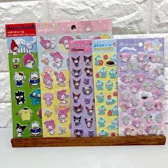 ぷくっとシールペタペタシール　5枚セット　サンリオクロミ　ハンギョドン　ダイソー
