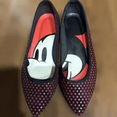 ミッキー ディズニー フラットシューズ パンプス ドッド 24.0 ダイアナ