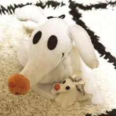 ナイトメアビフォアクリスマス　ゼロ　ぬいぐるみキーホルダーセット
