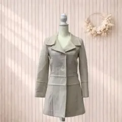 【7】イネド ♡ INÉD 日本製 アンゴラ ウールコート ホワイト