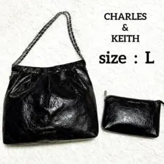 CHARLES & KEITH Duo チェーンハンドルショルダーバッグ L