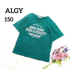 ALGY　アルジー　150　Tシャツ　袖レース　半袖　緑　ロゴプリント　607のサムネイル