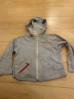 ファミリア　fdash グレー フード付き ジッパーパーカー