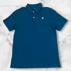 【大きめ】G-STAR RAW ポロシャツ サルトブルー ニトロブルー Lサイズのサムネイル