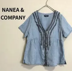NANEA & COMPANY フリルデザイン 半袖ブラウス フリーサイズのサムネイル