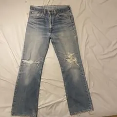 90s USA製 Levi's 517 0127 クラッシュ ブーツカットデニム