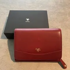 sot 二つ折り財布 レッド レザー 箱付き